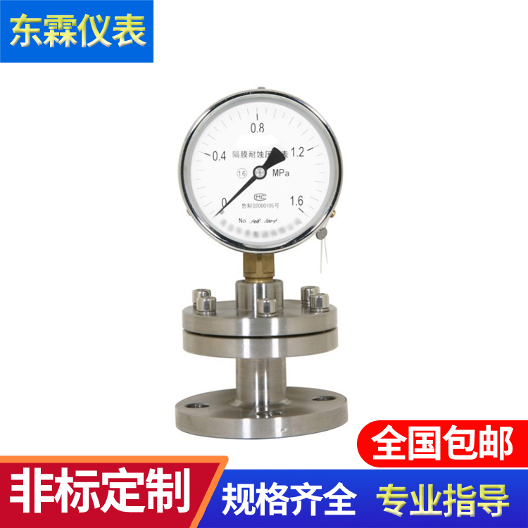 工字法蘭型隔膜壓力表
